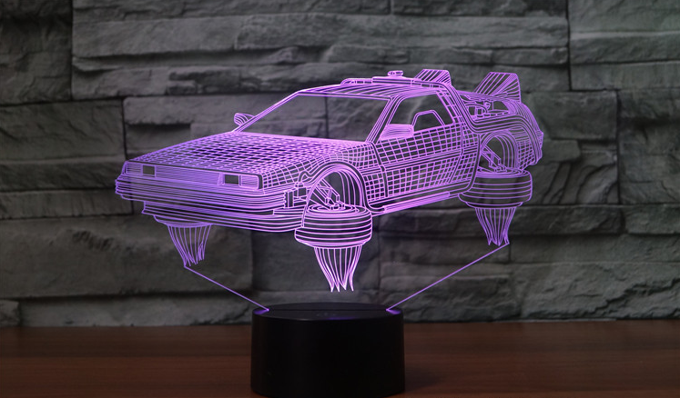 Petite lumière de nuit enfants chambre décoration enfants salle d'étude lumières 3d Sci-fi voiture