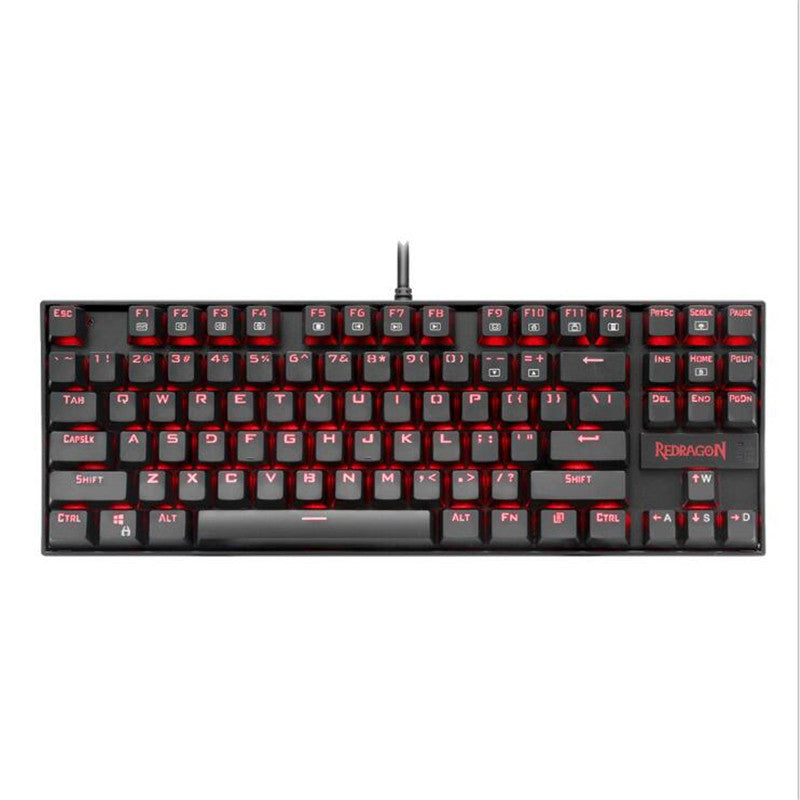 Monochrome Lumineux Câble mécanique E-sports jeu vert Axis clavier