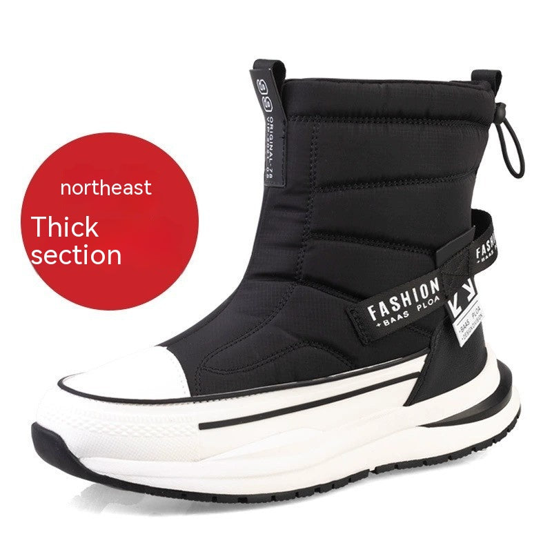 Doublure de laine d'hiver Waterproof Chaussures de coton Casual Hommes