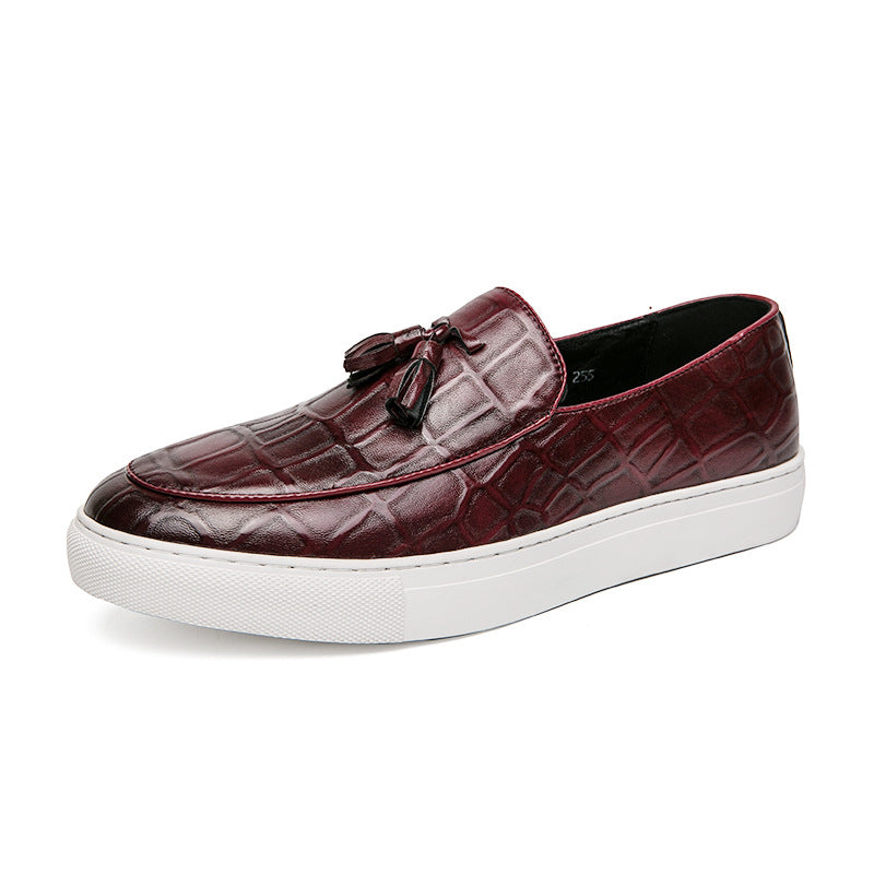 Homme de style coréen Business Casual Sneakers European Station Grande Taille Mode Tassel Cat