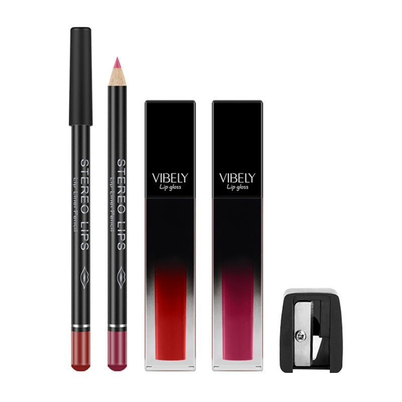 Linge de lèvre nu mat et lip Gloss Set