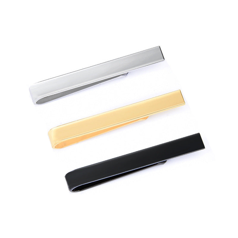 Clip en argent doré simple pour homme