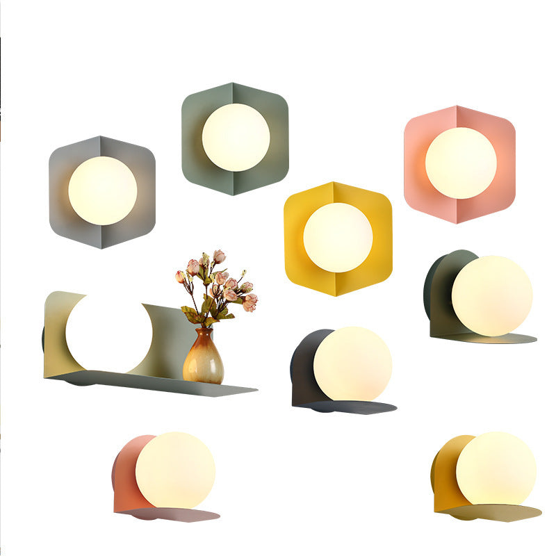 Couleur Macaron Corridor Aisle Lampe murale