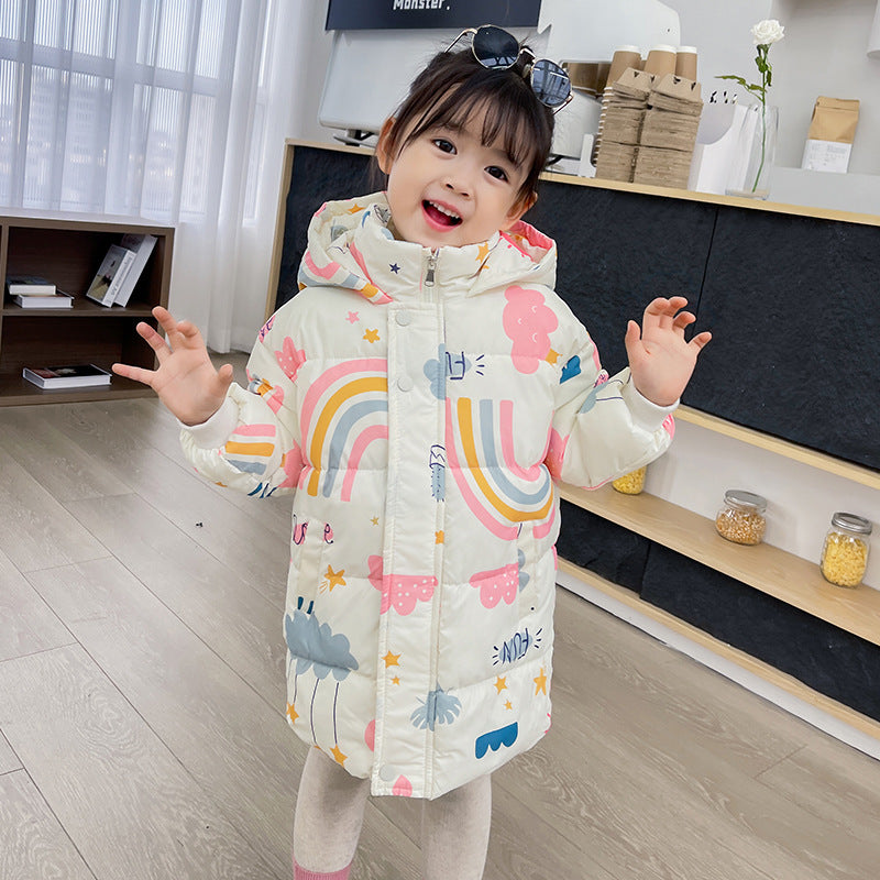 Style Veste Down pour enfants Coton long et épais