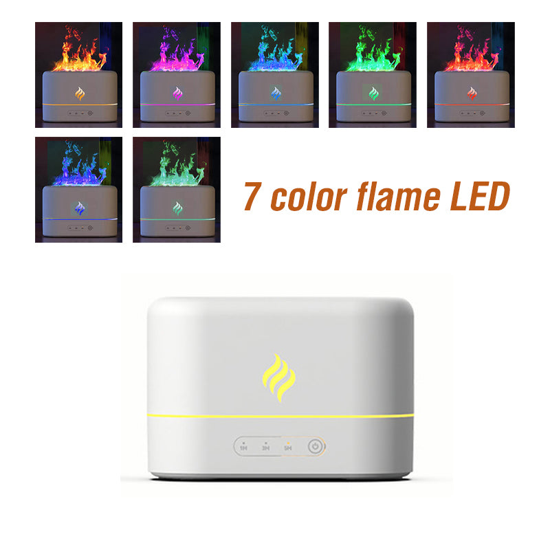 Sept couleurs d'élargisseur de flamme simulé