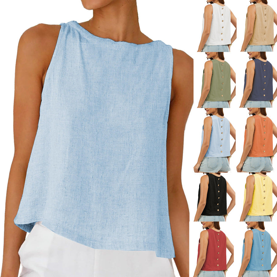 Femmes Col rond Blouse à coupe molle