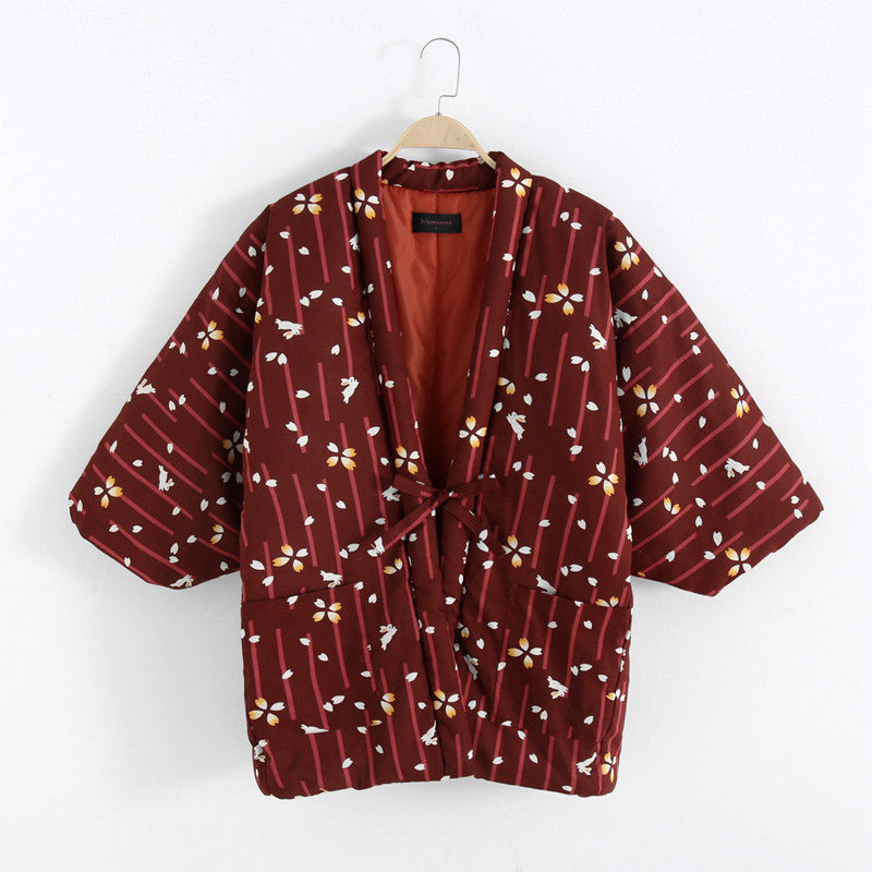 Veste à la maison chaude en dentelle de style japonais