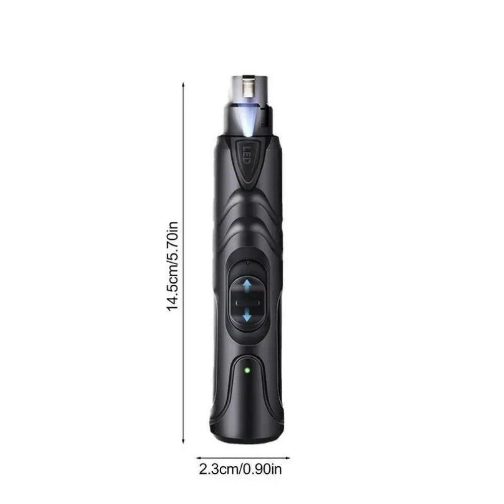 Clippers à ongles de chien éclairé 2-Speed Rechargeable Dog Grinder Paws Painless Grooming & S