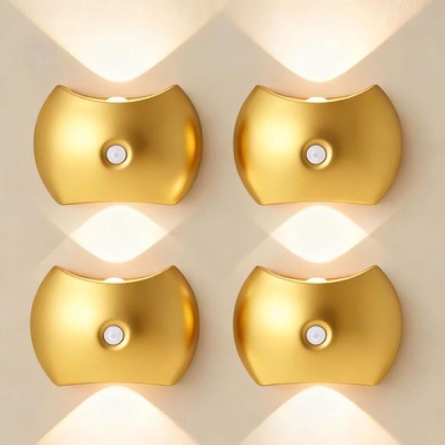 4PCS LED détecteur de mouvement de la lumière du mur magnétique rechargeable 3 modes de couleur 2700K 45