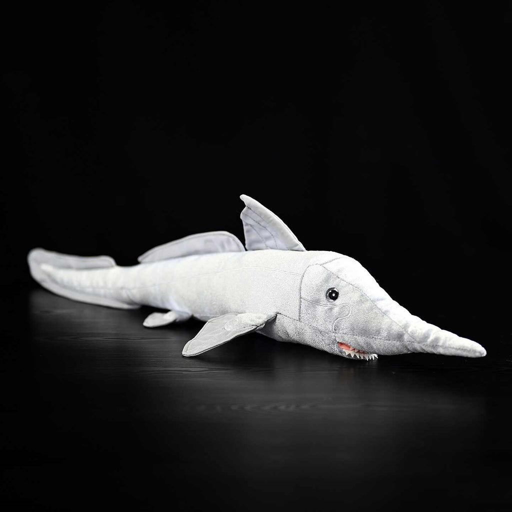 Jouet d'origine en peluche de requin argenté à long nez