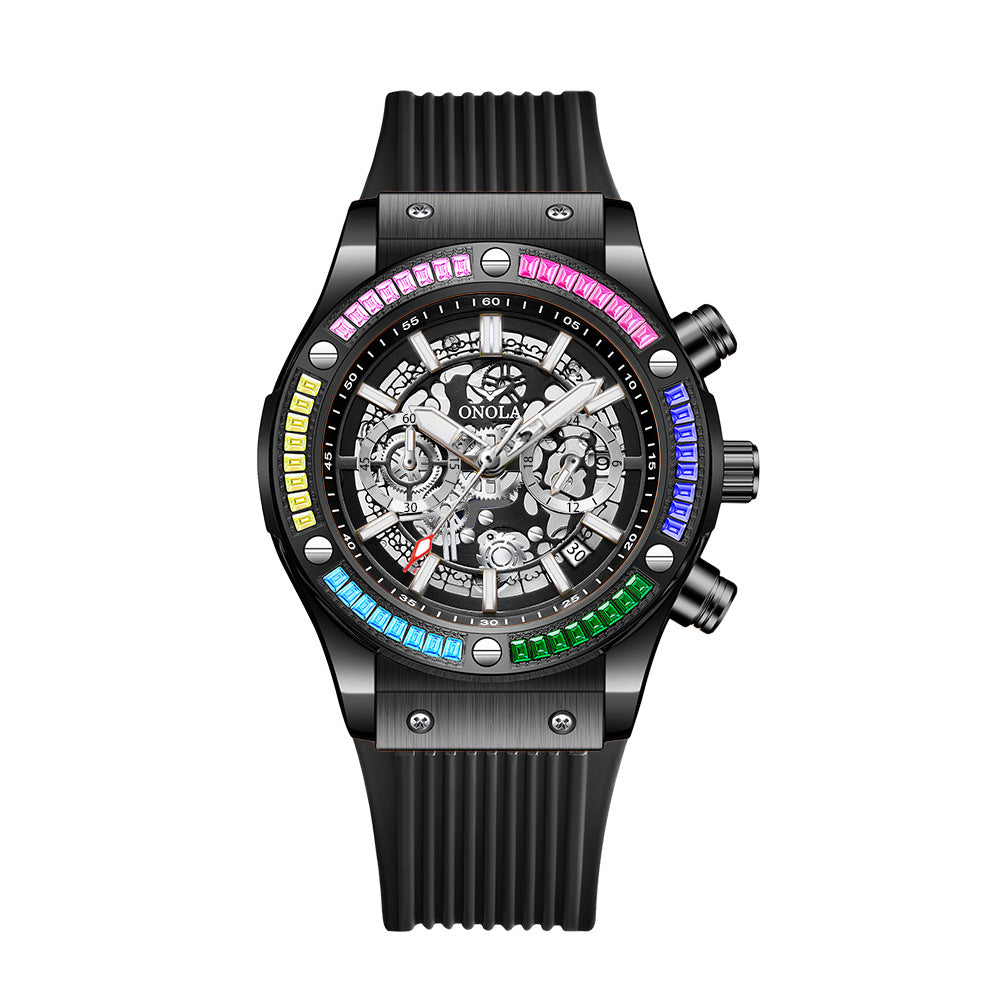 Men's Multi-function Waterproof Quartz Watch