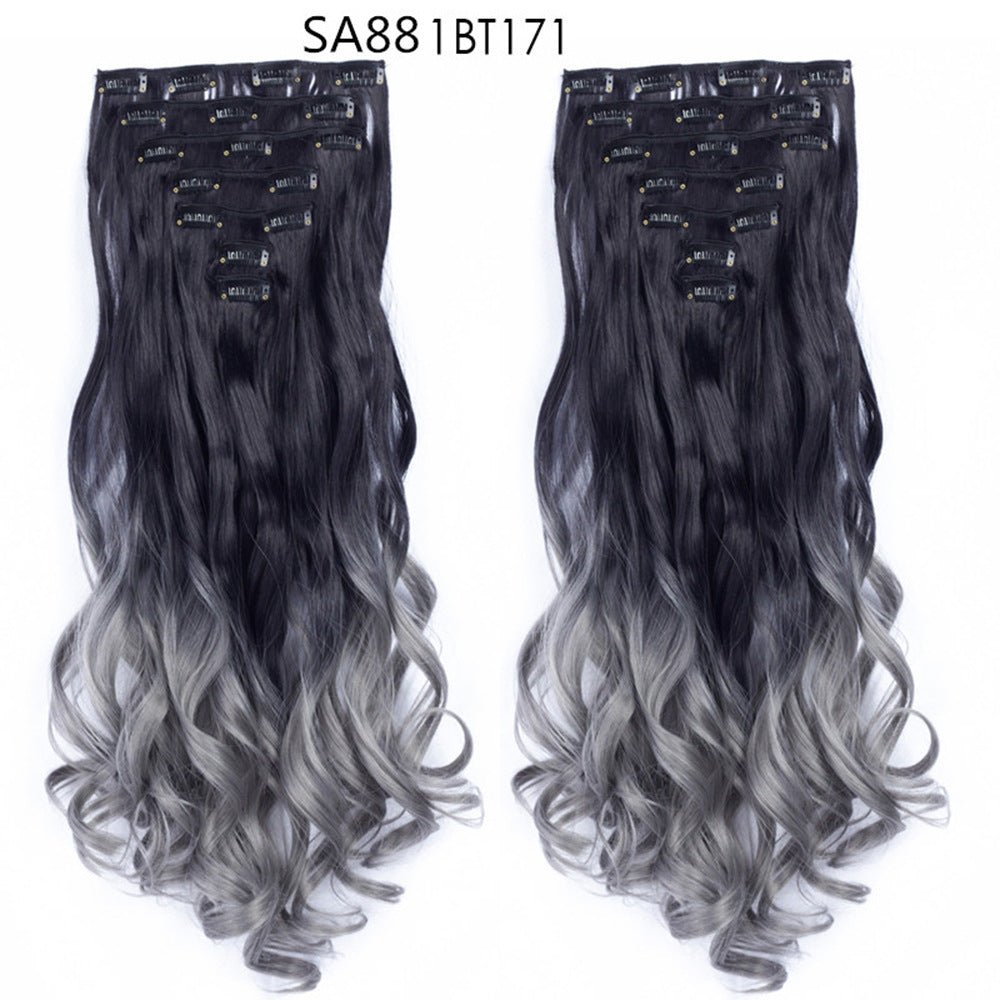 Long cheveux bouclés Rideau de soie haute température