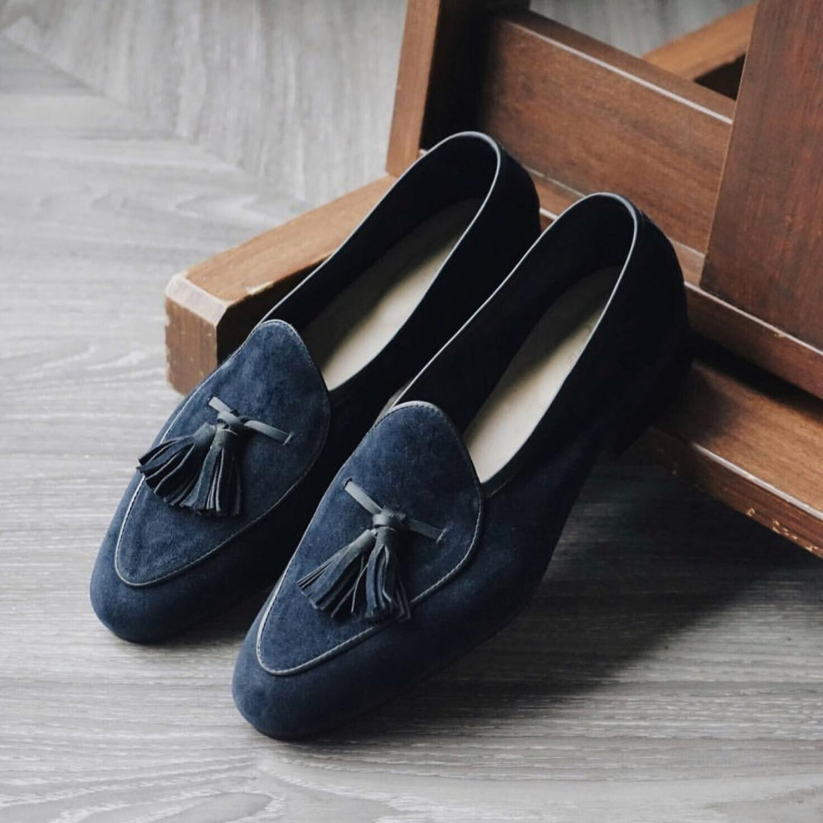 Chaussures en cuir véritable de style britannique pour hommes