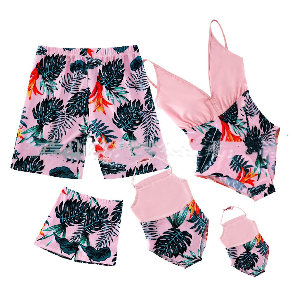 Maillot de bain mère-enfant Quick Dry Beach Pantalon Maillot de bain mi-enfant