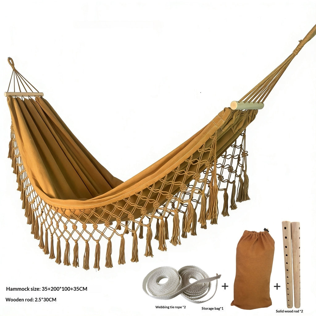 Hamac de camping avec toile imperméable et antidérapants pour usage domestique