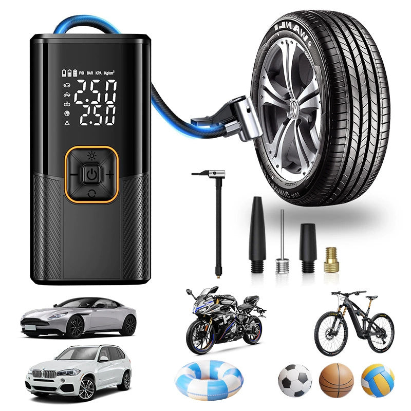 Gonflateur de pneus de voiture sans fil portable