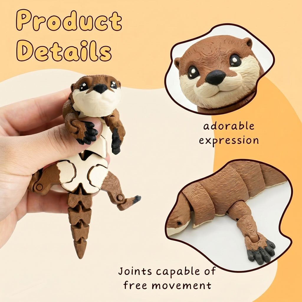 3D Loutre articulée imprimée