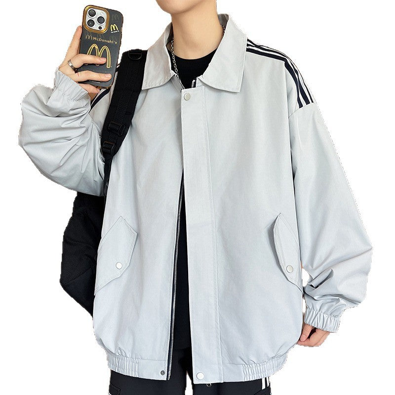 AutomneHiver homme Veste de sport mode et élégante avec trois bandes