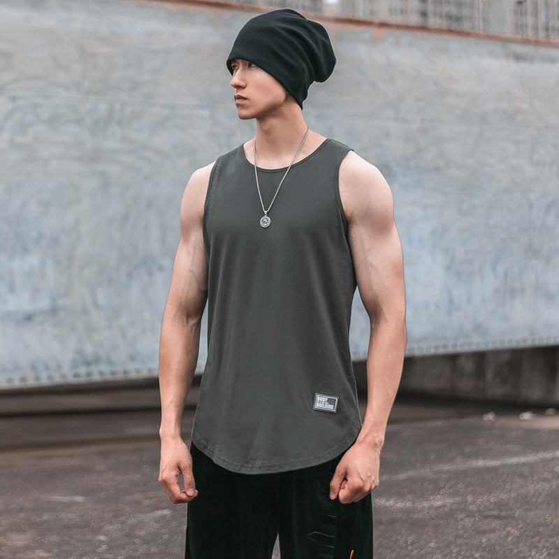 Summer Sports Vest Male Fitness Pure Coton