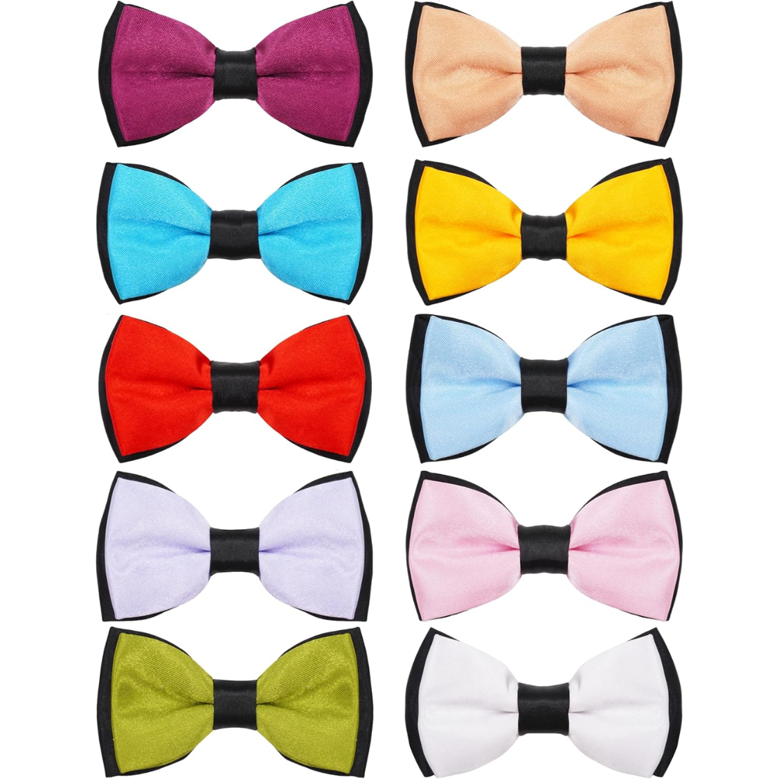 10 Pack Mixed Colors Dog Bowties For Large Dogs Sliding On Collar
