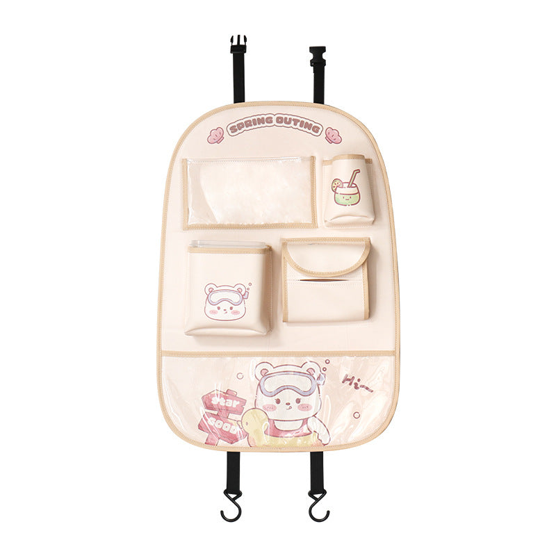 Siège de voiture Sac de rangement arrière Siège arrière Tapis anti-dirt