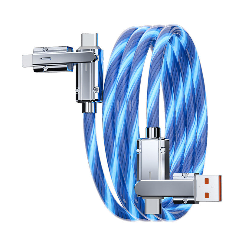Star Sky Magnifique Streamer couleur charge rapide 4-en-un câble de charge lumineuse