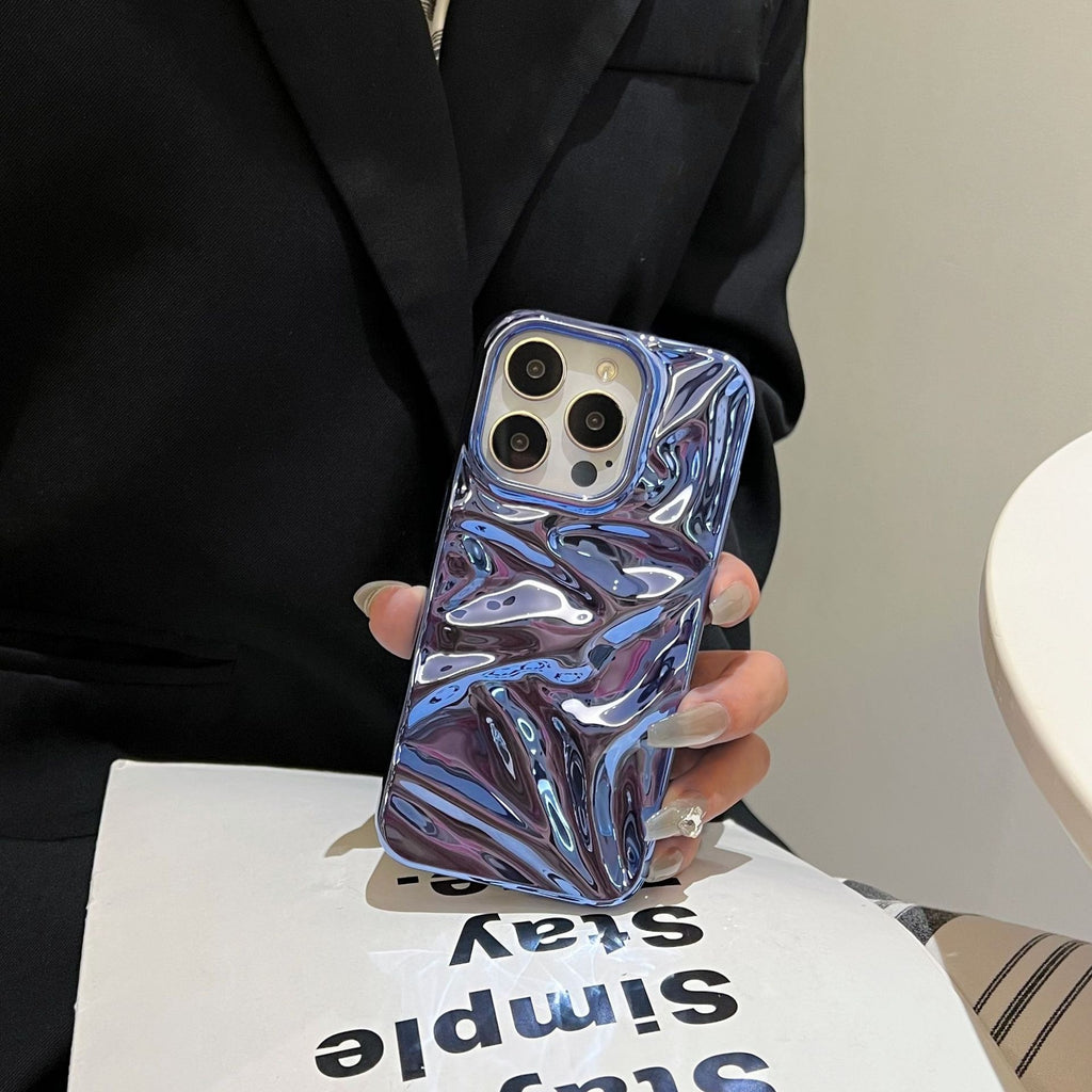 Electroplating Trois dimensions Pléate Pattern Shell Sens avancé