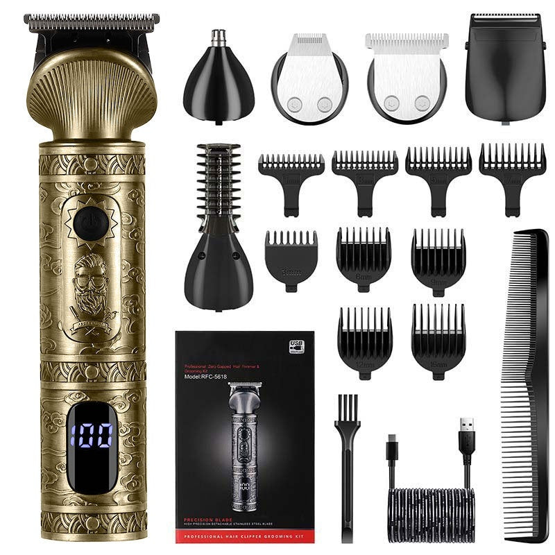Clipper électrique multifonctions Clipper cheveux Retro Clipper électrique tête d'huile sculptée