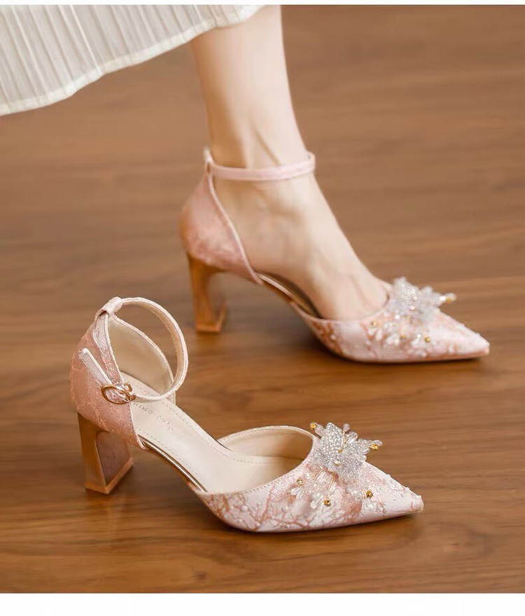 Femmes PointedToe Glitter Chaussures de mariage