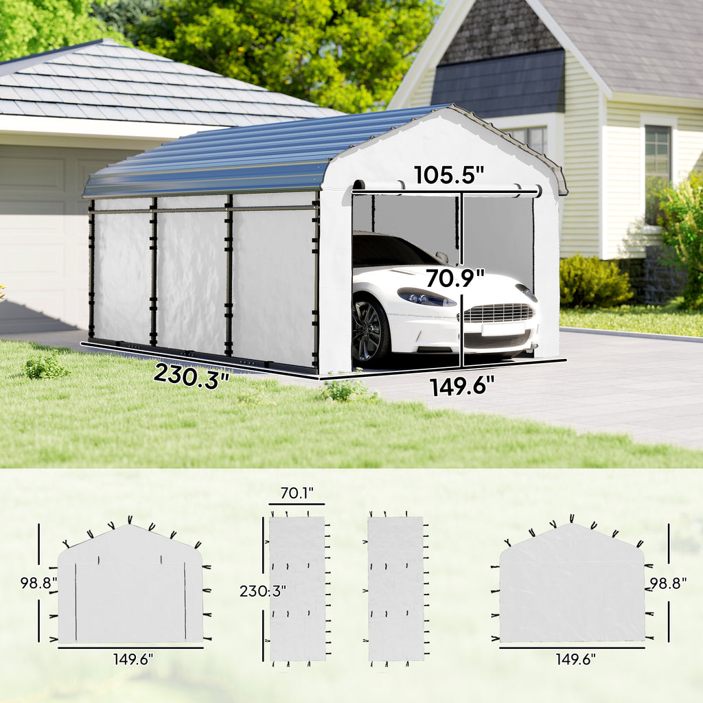 Panneau latéral de remplacement de port de voiture pour 12 x 20