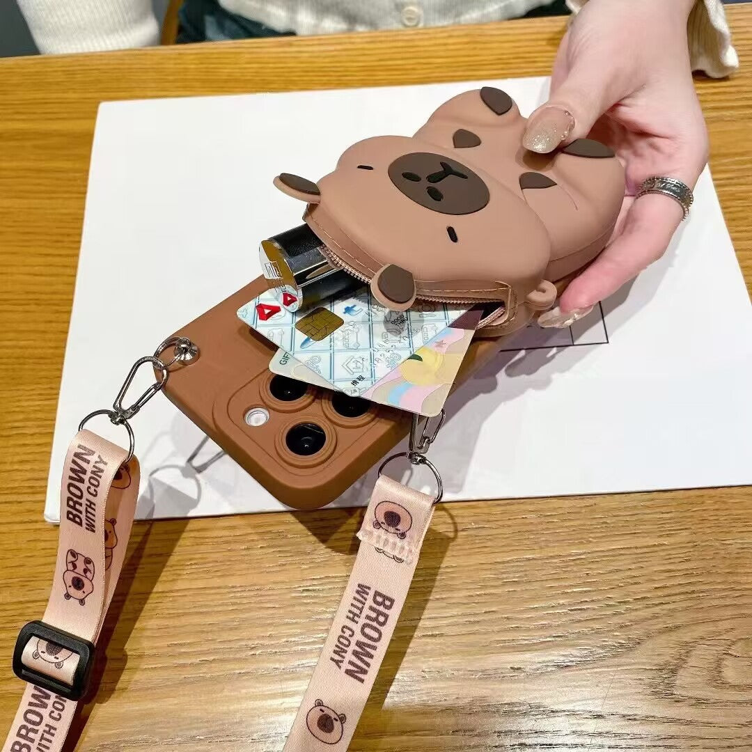 Mode personnalisée Capabala Coin Purse Phone Case