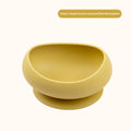 C-shaped suction cup bowl - rectangular-yellow-silicone-1 piece