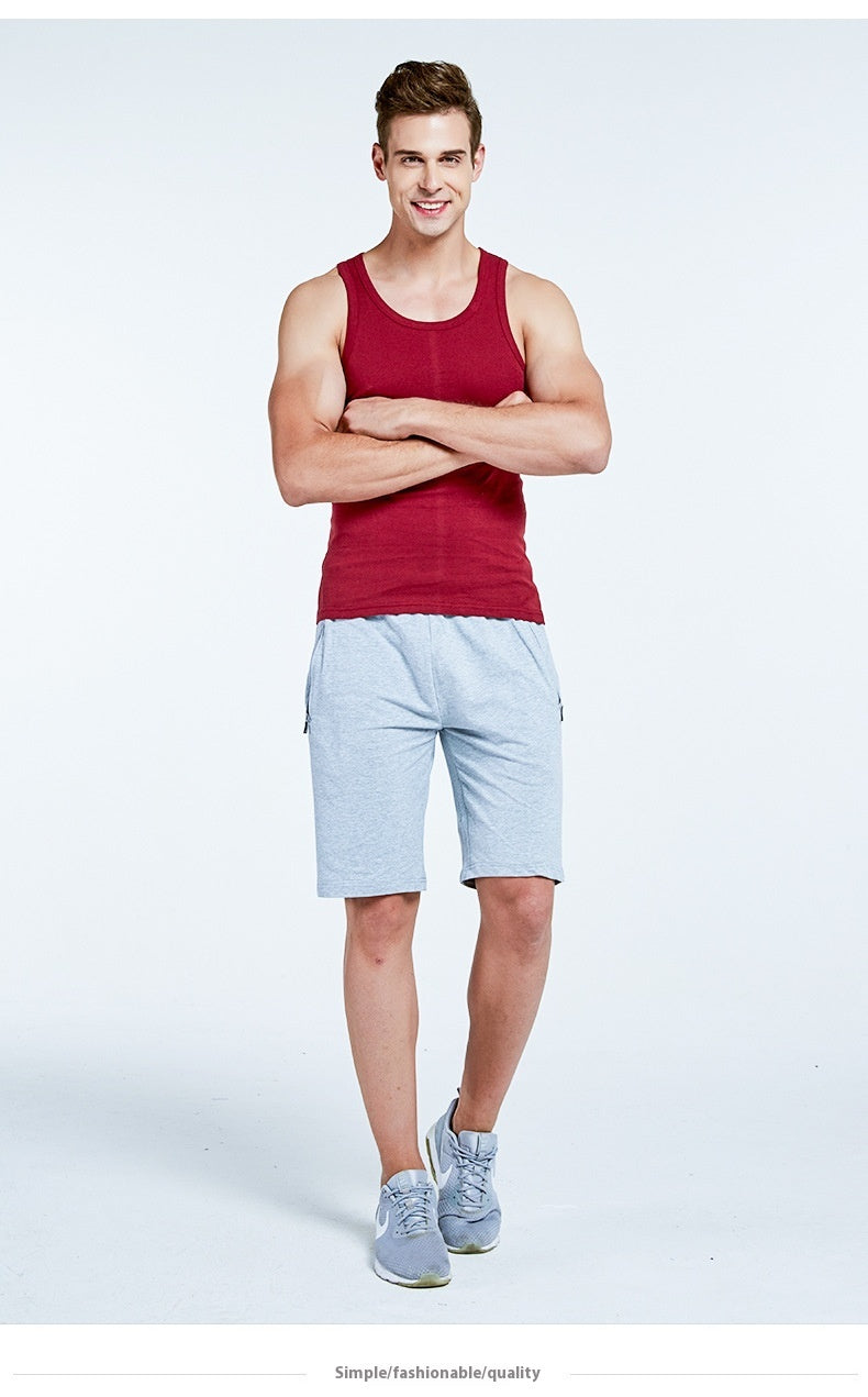 Veste homme coton Slim Fit sport bas bas chemise respirant stretch sous-vêtements