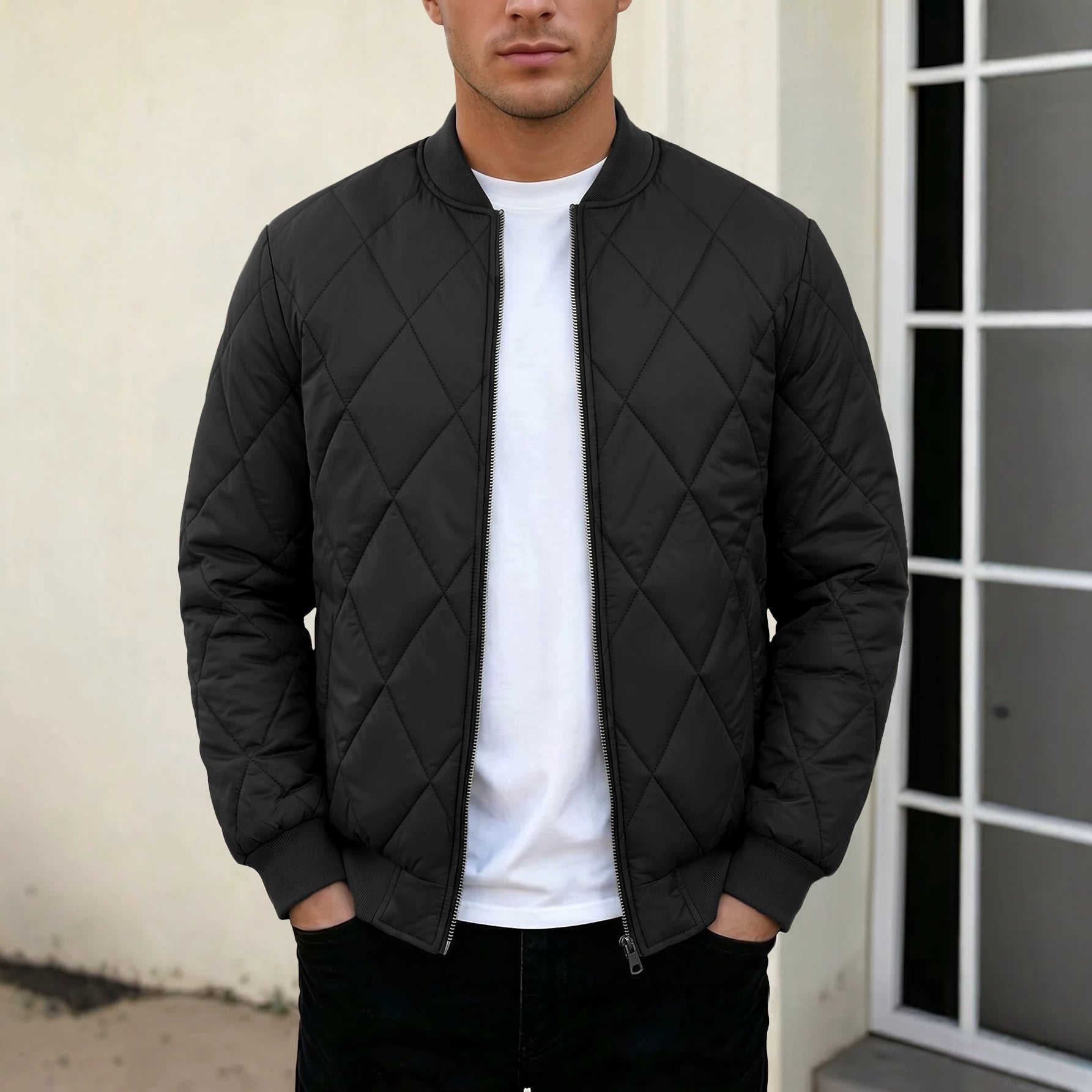 Vêtements de dessus pour homme en couleur solide pour l'automne et l'hiver