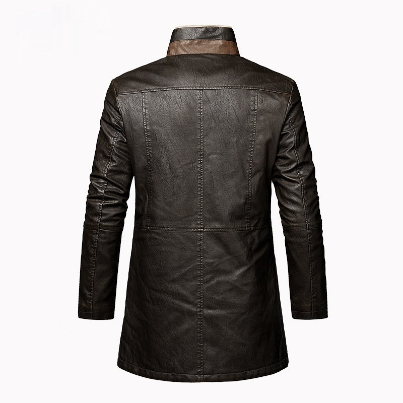 Cuir Homme Extended Plus Taille Manteau en Cuir PU Homme