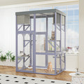 Catio extérieur en bois Boîtier multifonctionnel pour chats