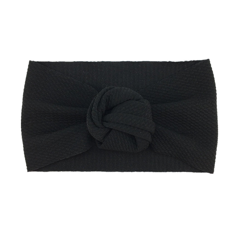 Bébé Twill Bubble Rose fleur bandeau Instagram style enfants accessoires de cheveux