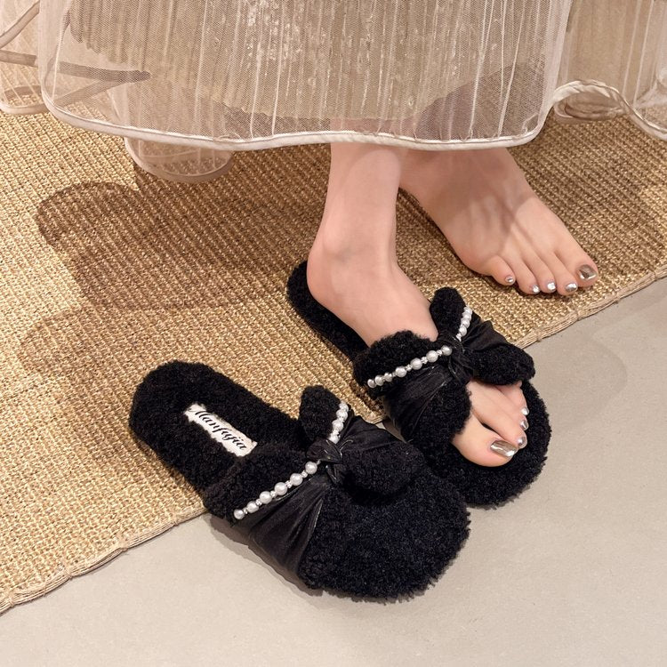 Pantoufles en fourrure pour femmes