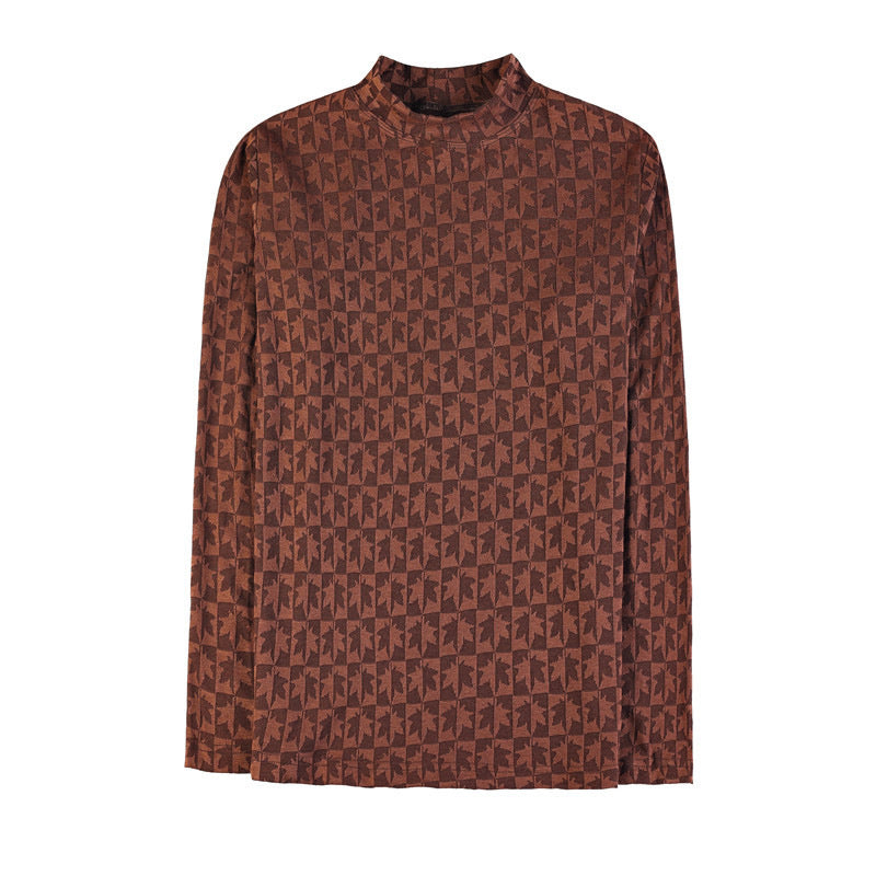 T-shirt de mode en col demi-haut pour hommes