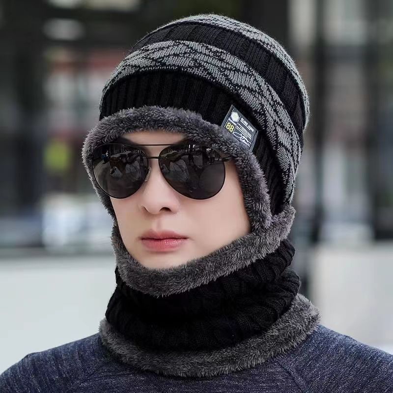 Entretien chaud et vélo à l'épreuve du froid Automne et chapeau en coton rembourré d'hiver pour hommes