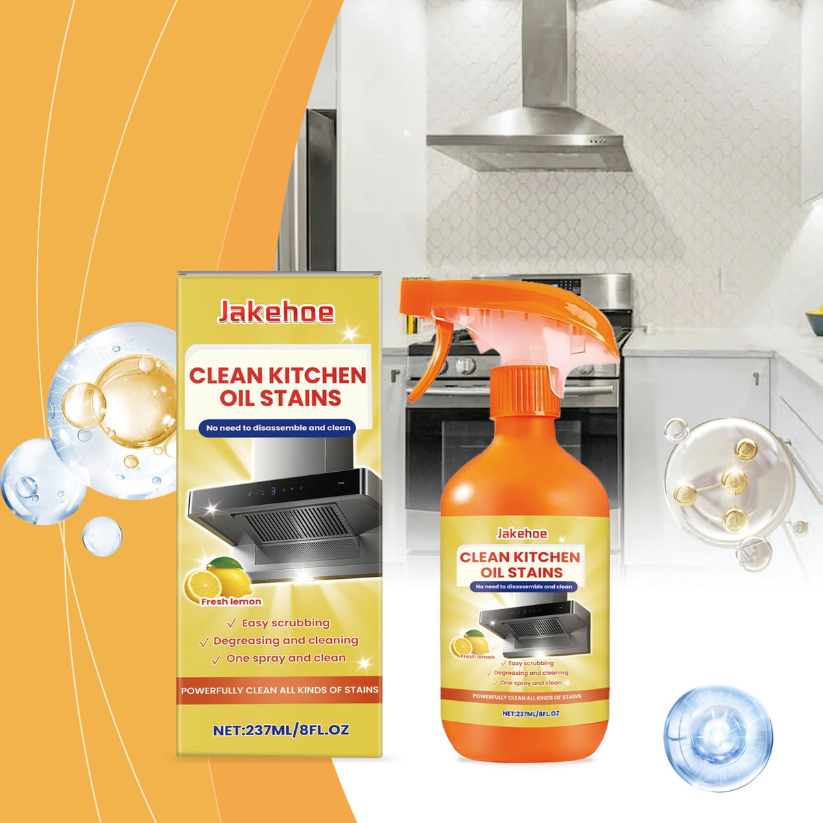 Vaporisateur de nettoyage de la graisse de cuisine JAKEHOE