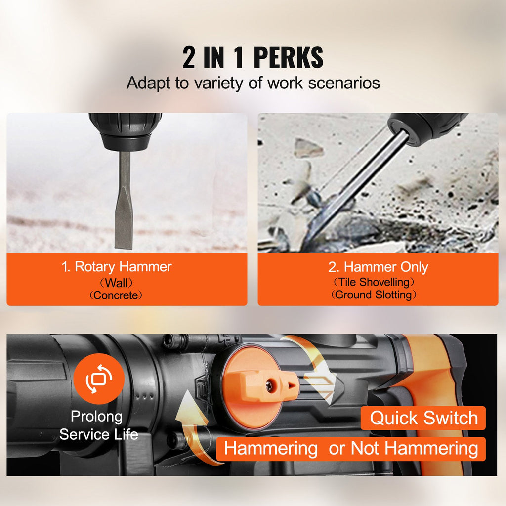 Perceuses rotatives pour marteaux 1-9'16' 3 modes SDS-MAX Marteaux à croquer