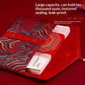Enveloppe rouge haut de gamme de cadeau de fiançailles Brocade