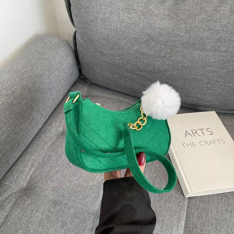 Sac à bandoulière en feutre pour femmes
