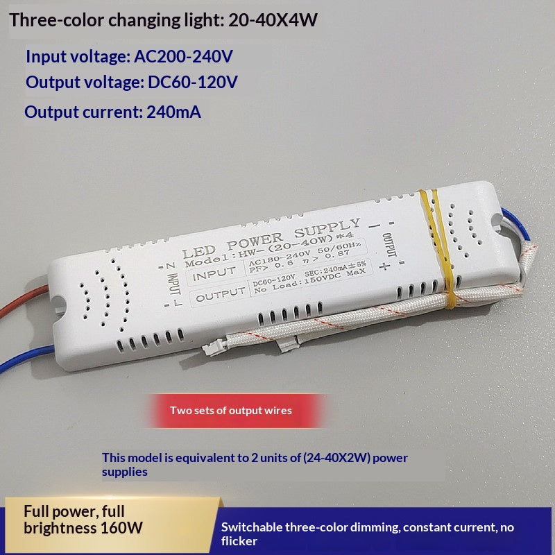 Lampe en cristal dimmable tricolore segmentée LED