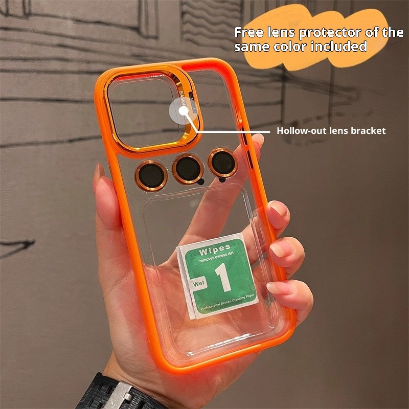 Coque téléphonique avec support de lentille métallique et protecteur de lentille intégré