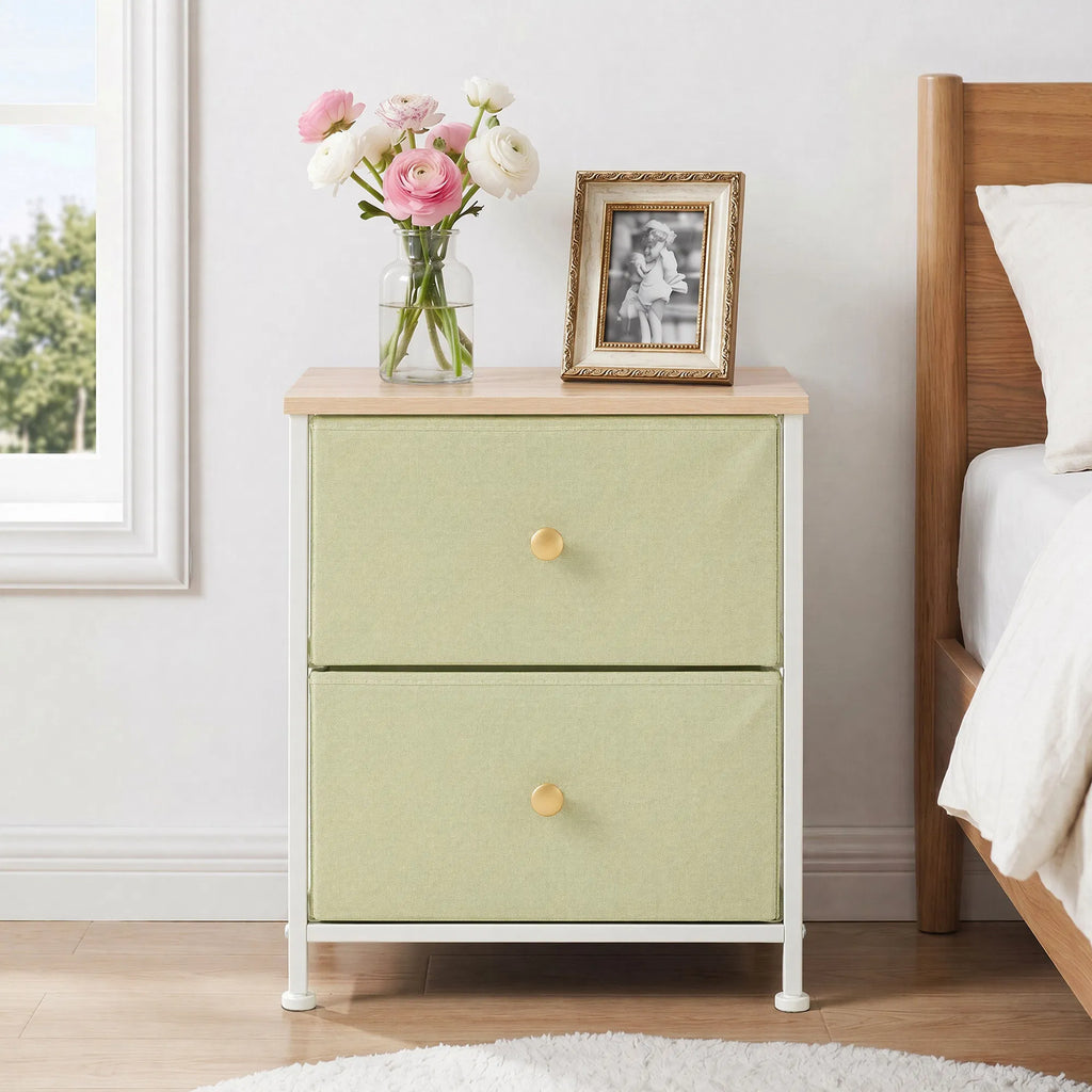 Table de chevet double tiroir - adapté pour chambres et salons