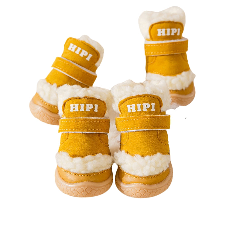 Chaussure de chien d'hiver épais anti-dérapant pluie Bottes de chiots de neige extérieur Paw protecteur de pied