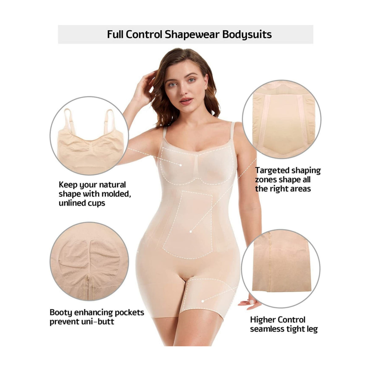 European and American Hot-Selling Spring Butt-Lifting Seamless Sexy Women's Full-Body Slin