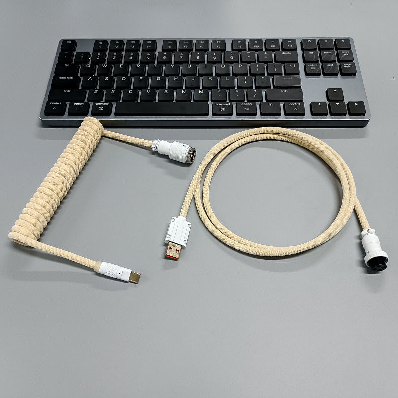 8K Magnetic Shaft Machinery Keyboard Cable Cable Cable Aviation Encens Insert Ressort